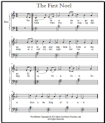 Away in a manger free printable late beginner christmas. The First Noel Free Online Christmas Music For Piano