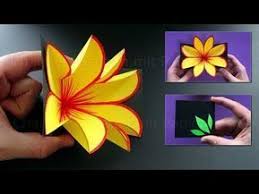 Muttertagsgeschenke Basteln Mit Papier Pop Up Karte Mit Blume Selber Machen Diy Muttertag Youtube Papierblumen Selber Basteln Blumen Basteln Blumenkarten