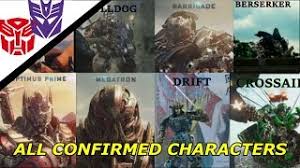 We did not find results for: Transformers The Last Knight All Confirmed Characters Autobots And Decepticons So Far Youtube