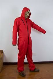 La Casa De Papel Costume Red Bodysuit Hoodie Jumpsuit Money Heist Dali Outfits Ebay Red Bodysuit Hoodie Jumpsuit Coverall Jumpsuit