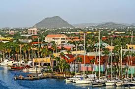 Oranjestad consists of hundreds of local stores where tourists usually buy their keepsakes. Oranjestad Aruba Aerial View Of Oranjestad Marina 13927665