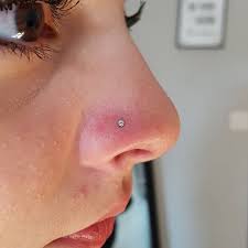 Fresh Nostril Piercing With Swarovski Crystal Stud Kitty Kotori The Crow Quill Tattoo Studio Bedford Place Southampton Piercing Nose Piercing Body Piercings