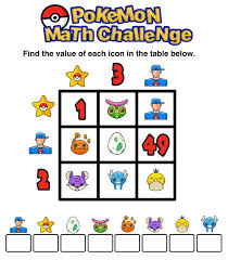 Printable worksheets for 3rd grade. Have You Seen These Free Pokemon Math Puzzles Mashup Math Maths Puzzles Kids Math Worksheets Math Challenge