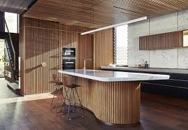 Photo 9 Of 12 In A Concrete Home Inspired By Historic Brutalist Timber Kitchen House Backsplash Designs