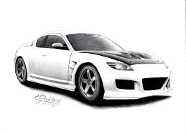 Japanese jdm car vector image illustration isolated in red moon . Mazda Rx 8 Jdm Tuned Tuning Realistic Car Drawing By Maxbechtold On Deviantart