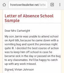 Your email subject line should contain your name and absence excuse. What Is A Good Sample Letter To Write An Absence From School Quora