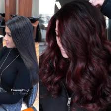 Black To Deep Burgundy Makeover Wine Hair Color Wine Hair Burgundy Hair