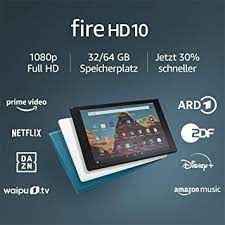 What really sets the amazon fire hd 10 apart at this price is alexa compatibility, which allows you. Fire Hd 10 Tablet 10 1 Zoll Grosses Full Hd Display 1080p 64 Gb Dunkelblau Mit Werbung Vorherige Generation 9 Amazon De Amazon Devices