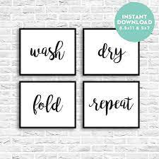 Laundry Room Printable Instant Download Modern Calligraphy Etsy In 2021 Wash Dry Fold Funny Wall Art Laundry Room