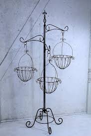 72 Wrought Iron Tree With Baskets Flower Plant Stand Wrought Iron Plant Stands Iron Plant Stand Wrought Iron Furniture
