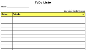 Kostenlose tabellen zum runterladen : To Do Liste Vorlage Kostenlos Word Pdf