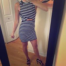 Nwt Express Black And White Cutout Dress Cutout Dress Dresses Express Dresses