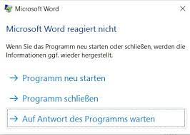 Doch auch bei anderen versionen des betriebssystems oder des textverarbeitungsprogramms tritt dieses problem auf. Word Funktioniert Nicht Mehr Und Hangt Sich Auf So Reparieren