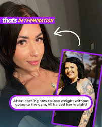 Half the weight, double the confidence! ✨💖 Ali is crushing goals without  the gym!