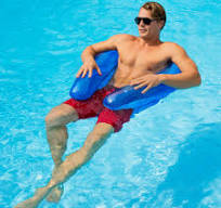 950435 Swimming Pool Inflatable Horseshoe Chair Blue