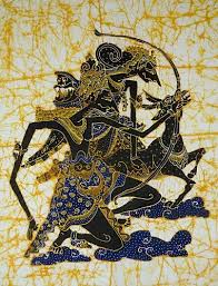 Original Batik Art Painting On Cotton Rama And Sinta By Wahid Batik Art Art Art Painting