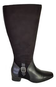 Perugia Extra Wide Calf Extra Wide Calf Ladies Boot Black Street Suede