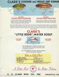 Clark Water Scout Lure Chart Finandflame Vintage Fishing