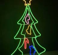 3D Neon Christmas Tree Rope Light Motif