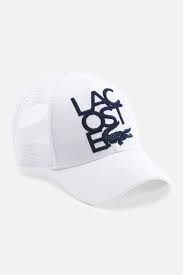 Lacoste Men S White Croc Trucker Cap Caps Hats Trucker Cap Mens Hats Baseball Cap