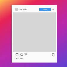 Social Media Photo Frame Template Photo Post Interface Png And Vector With Transparent Background For Free Download Frame Template Photo Frame Instagram Emoji