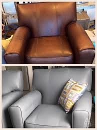 I Painted Worn Faux Leather Chairs Wiped Down With Acetone The Painted With Watered Down Acrylic Pa Paint Leather Couch Faux Leather Couch Leather Furniture