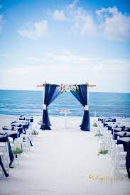 Royal Blue Cobalt Beach Weddings Wedding Ceremony Deocrs Summer Beach Weddings Beachwed Blue Beach Wedding Royal Blue Wedding Theme Blue Wedding Decorations