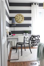 The walls and drapery are a deep beige, with black accents in the drapery tying everything back to the black furniture. Black White Grey And Gold Bedroom Bedroom Paint Design Teenage Girl Bedrooms Bedroom Design