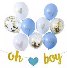 Boy S Baby Shower Party Decoration Set Boy Baby Shower Decoration Boy Baby Shower Banner Blue Baby Shower Balloons Oh Boy Banner Baby Shower Party Decorations Baby Boy Shower Party Blue Baby Shower