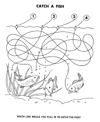 Maze Activity Sheet Line Maze Catch A Fish Fish Activities Kids Activity Books Activity Sheets
