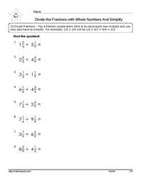 Division Fractions Worksheets Fractions Dividing Fractions Worksheets