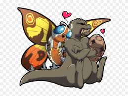 Destroy all monsters melee kaiju, godzilla transparent. Mothra And Godzilla By Zedrin Digital Art Free Transparent Png Clipart Images Download