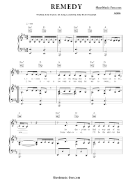 Remedy Sheet Music Adele Sheetmusic Free Com