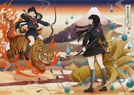 Rin Nadeshico Uses Traditional Japanese Art Style To Draw Anime Art Trendhunter Com Japanese Art Styles Japanese Art Art