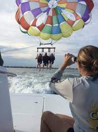 Enjoy a bird's eye view of the gulf coast aboard the largest, most comfortable parasail boats on the island. Wow Picture Of Chute Em Up Parasailing Port Aransas Tripadvisor