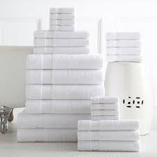 Soft, absorbent towels are a small indulgence that make a big difference after a shower. Addy Home Best Value 24pc Bath Towel Set 2 Sheets 4 Bath 6 Hand 4 Fingertip 8 Wash White Walmart Com Walmart Com