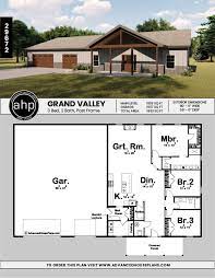 Post Frame Home Barndominium Plan Grand Valley Barn Homes Floor Plans Pole Barn House Plans Barn House Plans