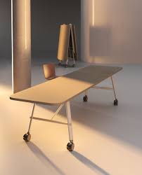Folding Table With Casters Tam Tam By Ibebi Design Arter Citton Folding Table Table Chic Desk