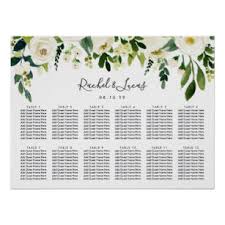 Alabaster Floral Wedding Seating Chart
