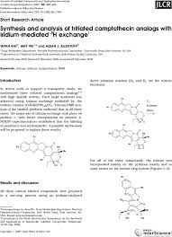 1 health plaza east hanover, nj 7936, lc denied or withdrawn: Synthesis And Analysis Of Tritiated Camptothecin Analogs With Iridium Mediated 3h Exchange Ray 2007 Journal Of Labelled Compounds And Radiopharmaceuticals Wiley Online Library