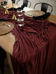 Extra Wide Table Runner Table Cloth Wedding Sweetheart Table Decor Gauze Table Runner Wedding Table Cloth Table Cover Bohemian Wedding In 2020 Sweetheart Table Decor Wine Colored Wedding Table Runners Wedding