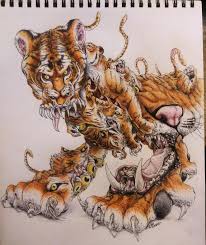 For blending i used a little bit of mineral spirits and a. Eyes Of The Tiger Me Pen And Color Pencil 2020 Art