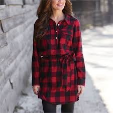 Mud Pie Bale Flannel Shirt Dress Red Black Buffalo Check Flannel Shirt Dress Shirt Outfit Women Checked Shirt Outfit Women