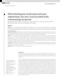 Pdf Differential Diagnosis Of Elevated Erythrocyte