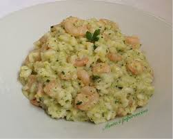 Le migliori ricette con asparagi: Risotto Con Crema Di Zucchine E Gamberetti Primi Piatti Risotti Ricette Ricette Facili Risotto