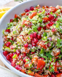 Prepare the couscous by soaking it in boiling water and lemon juice. Quinoa Tabbouleh Salad Recipe The Best Healthy Fitness Meals