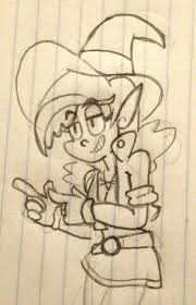 Witchy Simone Sketch Finger Point Smug Grin Art Witchy My Arts