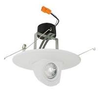 Elco EL697302 6" Integrated LED Adjustable Recessed Trim - 950 Lumens 3000  Kelvin - White