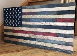 Reclaimed Pallet American Flag 48 Wide X 26 Tall Rustic Wall Art By Kustomwood On Etsy American Flag Wall Art Cool Walls Hanging Wall Art