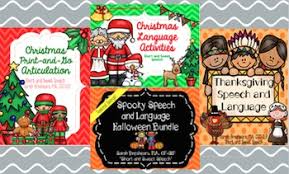 Maybe you would like to learn more about one of these? Holiday Speech Language Halloween Thanksgiving Christmas Tpt